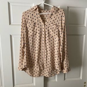 Express polka dot button up